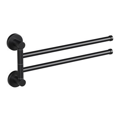 Полотенцедержатель 2-е рога ЧЕРНЫЙ HB8712 HAIBA 550609