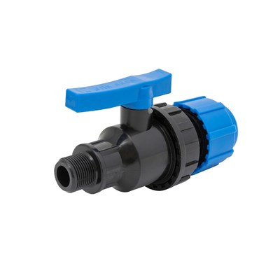 Кран шаровой обжим - нар. 20 - 3/4 ПЭ PN16 ТПК-АКВА 551372