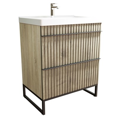 Тумба д/ванной "Окленд -70" Дуб Мелфорд под раковину Грэйс- 70 (DREJA) ЛОФТ (ПВХ) 551730