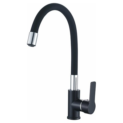 Смеситель для кухни 35к HB70113-7 HAIBA гибкий излив, б/отв боковая,ЧЕРНЫЙ/ХРОМ 544564