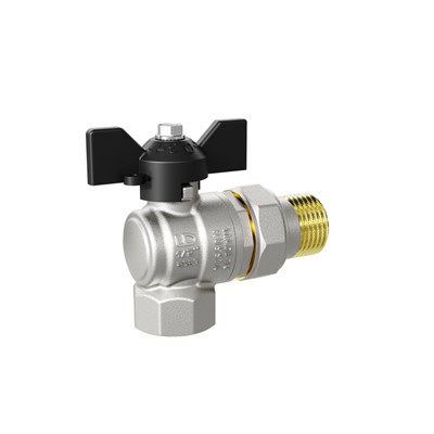 Кран шаровой со сгоном угловой 1/2''  бабочка LD PRIDE 552307