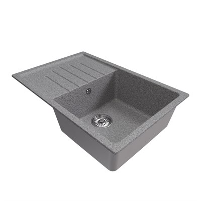 Мойка ML-GM19 КОМФОРТ с крылом, темно-серая (309), 750*500*200мм 551983