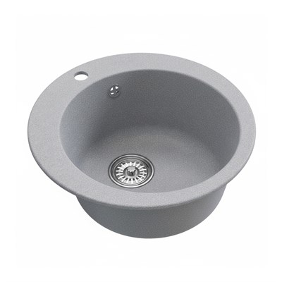 Мойкa ML-GM13 КОМФОРТ круглая, графит (342), 495мм (глуб. чаши 200) 551896