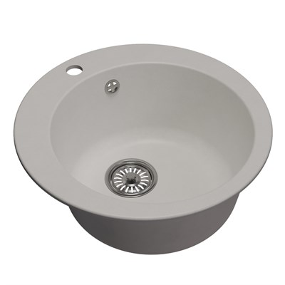 Мойкa ML-GM13 КОМФОРТ круглая, ультра-белая  (341), 495мм (глуб. чаши 200) 551895