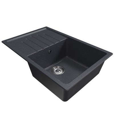 Мойка ML-GM19 КОМФОРТ с крылом, антрацит  (343),  750*500*200мм 551989