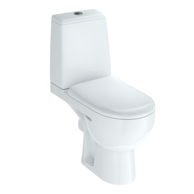 Унитаз-компакт "Бриг" белый (гориз, нижн, сид. дюро.м/лифт, быстр., 2-кн арм) (Kirovit) 552410