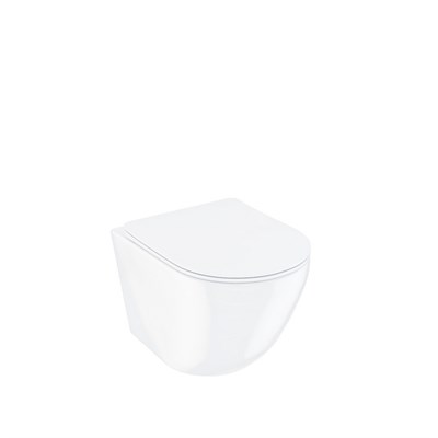 Унитаз подвесной безободковый IDDIS BLQNDSEI25 "Blanco Q" ТОРНАДО смыв, сиденье дюропласт, микролифт 552613