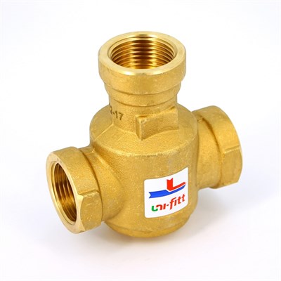 Клапан В 1" 3-ходовой термостатический 60С Kvs 9 для напольных котлов, смешение боков 860197