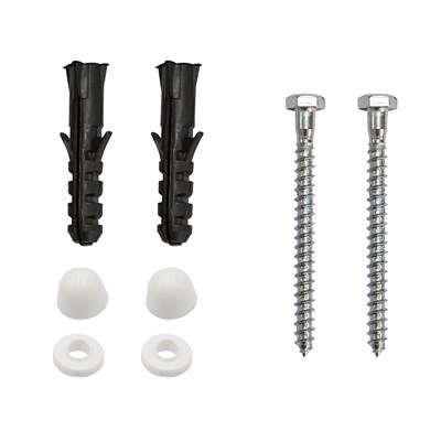 Крепеж для унитаза к полу ЭЛИТ колпачки белые (шуруп 6*70 шестигран.гол.)  (Тула) 552669