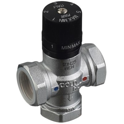 Клапан В 3/4" термосмесительный 25-65°С, смешение в центр, хром 859090