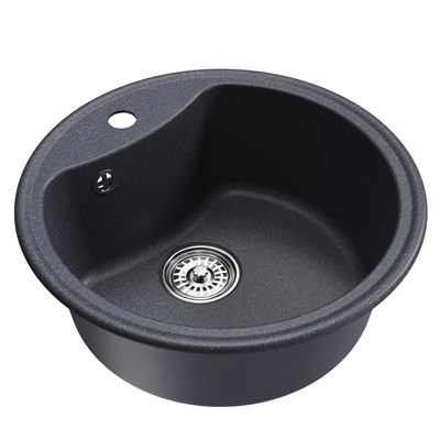 Мойкa ML-GM09 КОМФОРТ круглая, антрацит (343), 510 мм (глуб. чаши 190) 551804