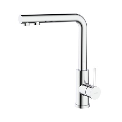 Смеситель для кухни 35к IDDIS RULSBLFi05 "Rule" с вых.для пит.фильтра выс.пов. излив, п/гайку  ХРОМ 552732