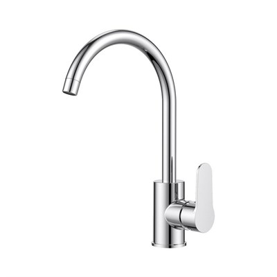 Смеситель для кухни 35к Milardo POLSBJ0M05 "Poli" высокий пов. излив, п/гайку, пластик, ХРОМ 552733
