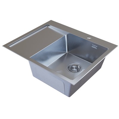 Мойка настол.монтаж 60х50 (3,0) прав. вып 3 1/2  MIXLINE PRO с ФАСКОЙ 20см с сифоном (сатин) 551876