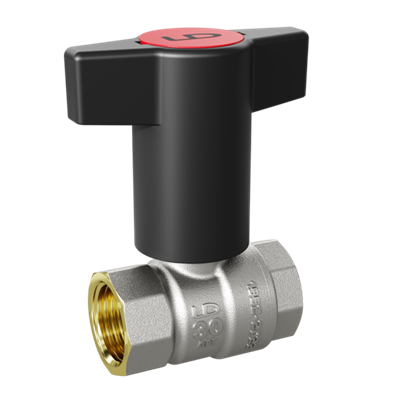 Кран шаровой 3/4'' вн/вн Т-рукоятка (Red+Blue) LD PRIDE 552739