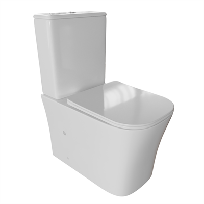 Унитаз-компакт безободковый WAVE PROMO гориз, нижн, 2-кн.арм, сид. дюропл, м/л, быстр, БЕЛЫЙ глянец 551845