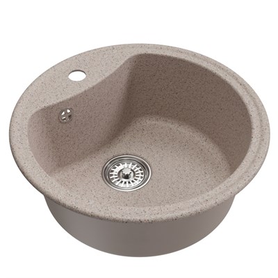 Мойкa ML-GM09 КОМФОРТ круглая, песочная (302), 510 мм (глуб. чаши 190) 551793