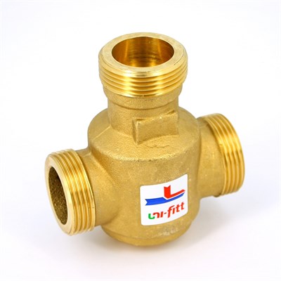 Клапан Н 1"1/4 3-ходовой термостатический 60С Kvs 9 для напольных котлов, смешение бо 882220