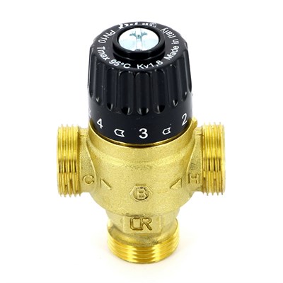 Клапан Н 3/4" термосмесительный 30-65˚С, смешение в центр, латунный 866167