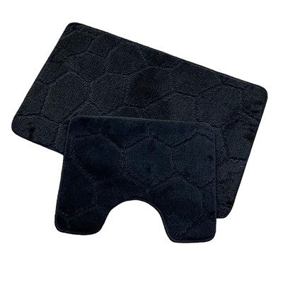 Набор ковриков д/ванной Zalel  2 пр. 55х90 (черный) 553296