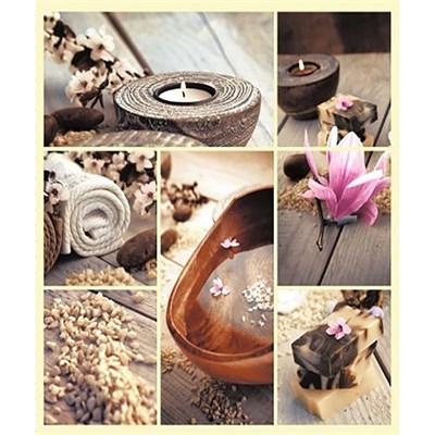 Штора для ванной  Фотопринт 180*200  Спа SWC-90-29 с кольцами 553269