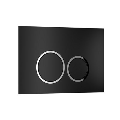 Кнопка смыва WAVE W2 универсальная ЧЕРНАЯ АБС круглая 552523