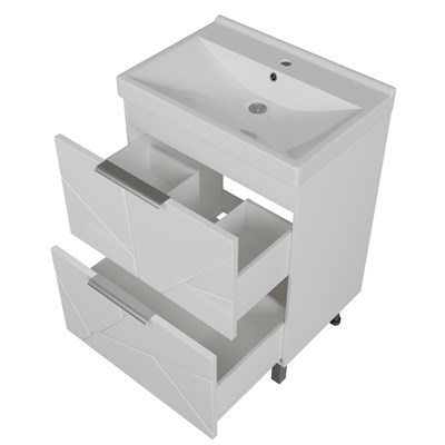 Тумба д/ванной "Гранд-60"  под раковину Fest-60 (Sanita Lux) (ПВХ) 553025