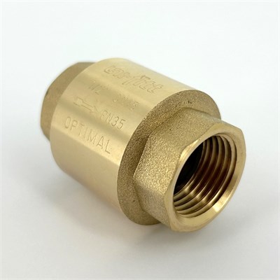 Клапан обратный ВВ 1/2" OPTIMAL пружинный с металлическим затвором 875460