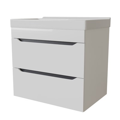 Тумба д/ванной "Лайн-60" подвесная под раковину Фостер 60 (Kirovit)/Fest-60 (Sanita Lux) (ПВХ) 553009