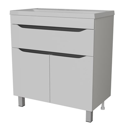 Тумба д/ванной "Лайн-80"  под раковину Фостер 80 (Kirovit)/Fest-80 (Sanita Lux) (ПВХ) 553012