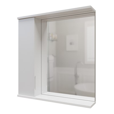 Зеркальный шкаф "Лайн-60" левый с подсветкой (ПВХ) 553010