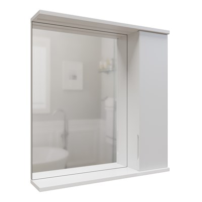 Зеркальный шкаф "Лайн-60" правый с подсветкой (ПВХ) 553011