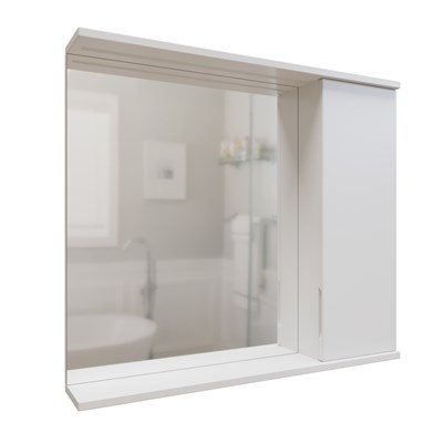 Зеркальный шкаф "Лайн-80" правый с подсветкой (ПВХ) 553018