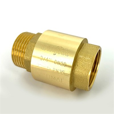 Клапан обратный НВ 3/4" OPTIMAL пружинный с металлическим затвором 876492
