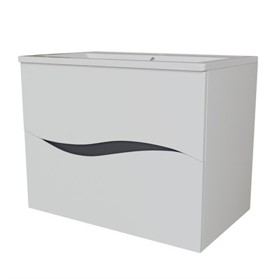 Тумба д/ванной "Лайф-70" подвесная  под раковину Марго-70 (MIXLINE) (ПВХ) 553032