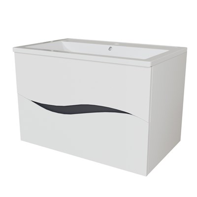 Тумба д/ванной "Лайф-80" подвесная  под раковину Марго-80 (MIXLINE) (ПВХ) 553033