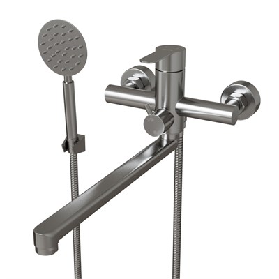 Смеситель для ванны и раковины 35k MIXLINE MLSS32-02 "Stainless" НЕРЖ 552271