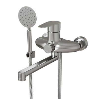 Смеситель для ванны и раковины 35k MIXLINE MLSS36-021 "Steel Kit" НЕРЖ 553235