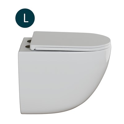 Унитаз подвесной безободковый WAVE SUNSET Tornado3.0, сид. дюропласт, м/л, быстр, БЕЛЫЙ глянец (L) 553608