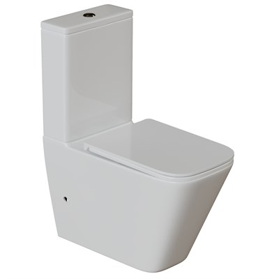 Унитаз-компакт безободковый WAVE SQUARE Tornado1.0, гор,ниж,2-кн.арм,сид.дюро,м/л,быстр,БЕЛЫЙ глянец 553133