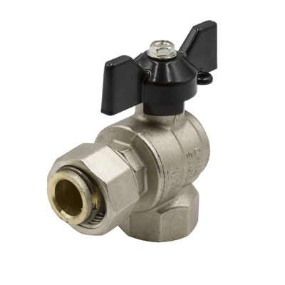 Кран угловой шаровой 1/2'' вн/накидная гайка бабочка LD PRIDE 553958