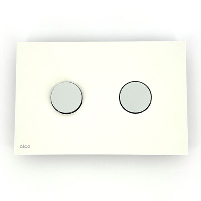 Кнопка смыва Alcaplast Dot.Dot, белый матовый/хром матовый 876552