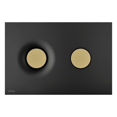 Кнопка смыва Alcaplast Dot.Dot, чёрный матовый/золото матовый 861413