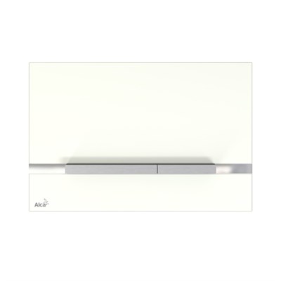 Кнопка смыва Alcaplast, стекло белый 873788