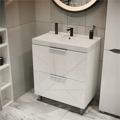 Тумба д/ванной "Гранд-70"  под раковину Марго-70 (MIXLINE) (ПВХ) 554894