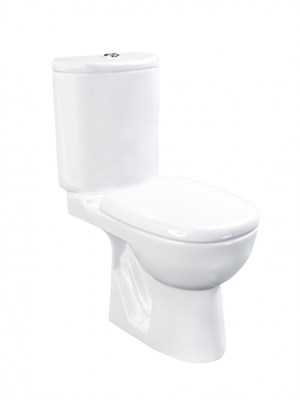 Унитаз-компакт "Орфей" белый (гориз, нижн, сид.дюро м/лифт,быстр., 2-кн арм) (Kirovit) 555011