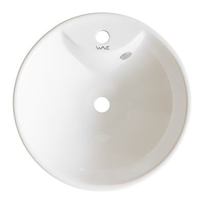 Раковина накладная на столешницу WAVE Koral 410*410*155 ш*г*в с отв под смеситель,белый,круг 554714