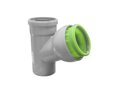 110 тройник на 110 угол регулируемый 45-88 555090