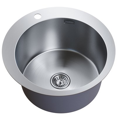 Мойка настол.монтаж D50 (3,0) вып 3 1/2 круглая  MIXLINE PRO 20см с сифоном (сатин) 554768