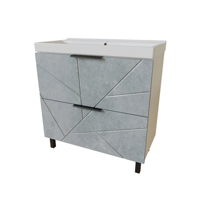 Тумба д/ванной "Гранд-70" Бетон под раковину Марго-70 (MIXLINE) (ПВХ) 555357